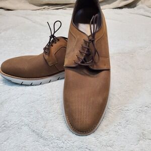 Johnston & Murphy Brown Nubuck Leather Classic Office Dress Shoe Sneakers Men 13